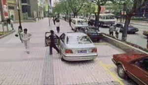 Hilarious Parallel Parking Shaolin Soccer Move GIF
