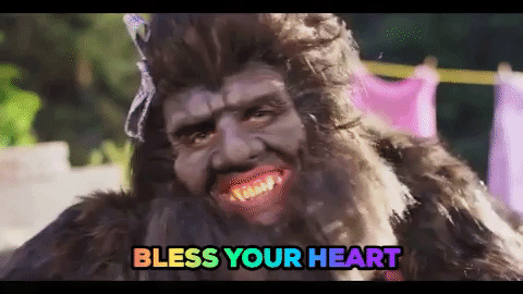 Hilarious Sasquatch Smiling Bless Your Heart GIF