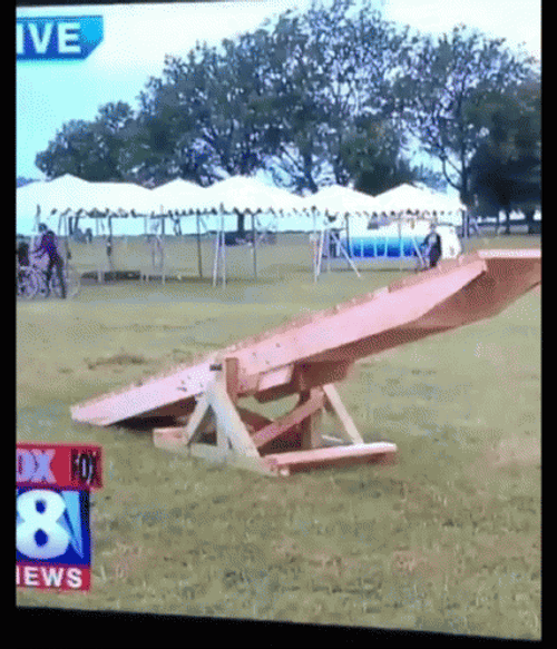 Hilarious Seesaw Bike Faceplant GIF