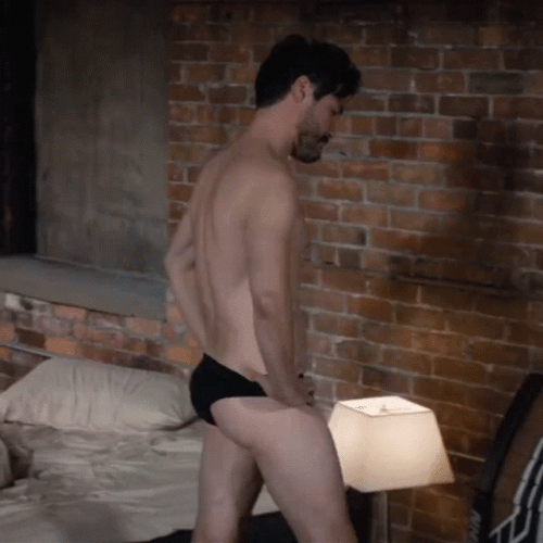 Hilarious Shoresy Walking In Undies GIF