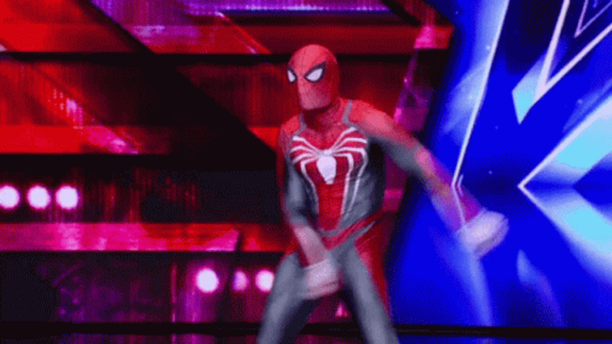 Hilarious Spiderman Floss Dance GIF
