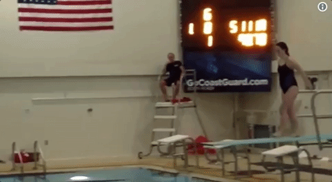 Hilarious Spring Board Triple Lindy Dive Fail GIF