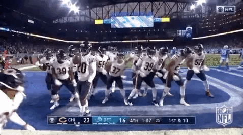 Hilarious Touchdown Celebration In Super Bowl Shuffle GIF