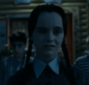 Hilarious Wednesday Addams GIF
