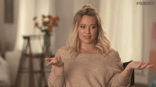 Hilary Duff No Idea Reaction GIF