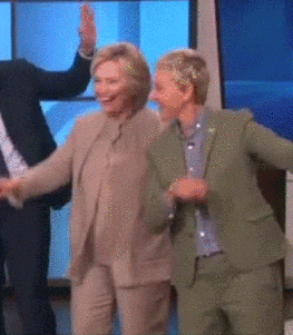 Hillary Clinton Dabbing On The Ellen Degeneres Show GIF