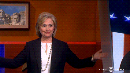 Hillary Clinton Facing The Audience GIF