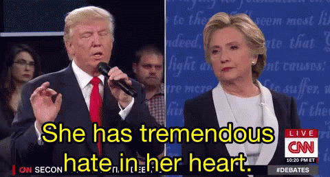 Hillary Clinton Hate In Her Heart GIF