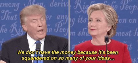 Hillary Clinton Having A Debate With Donald Trump GIF