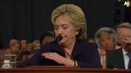 Hillary Clinton Rubs Off Dirt GIF