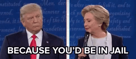 Hillary Clinton Says You'd Be In Jail GIF