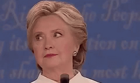 Hillary Clinton Scary Stare GIF