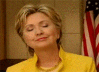 Hillary Clinton Swaying Her Head Sideways GIF