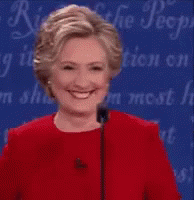Hillary Clinton Wiggling Happy GIF