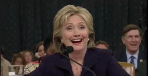Hillary Laughs Out Loud GIF