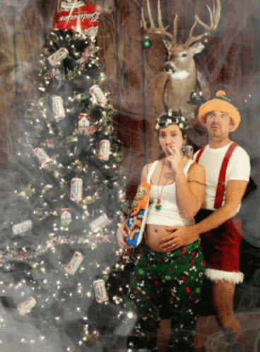 Sweet Hillbilly Couples Celebrating Christmas GIF