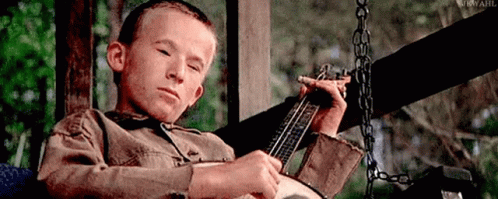 Hillbilly Billy Redden Playing Banjo GIF