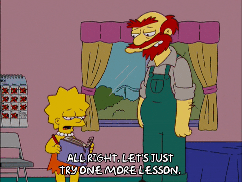 Hillbilly Groundskeeper Willie Talking To Lisa GIF