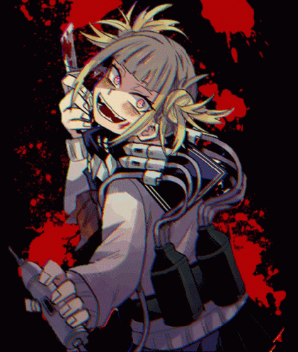 Himiko Toga Smiling Fan Art GIF