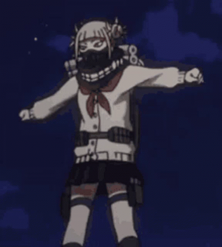 Himiko Toga Standing While Try Flying GIF