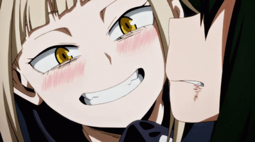 Himiko Toga Talking To Tsuyu Asui GIF