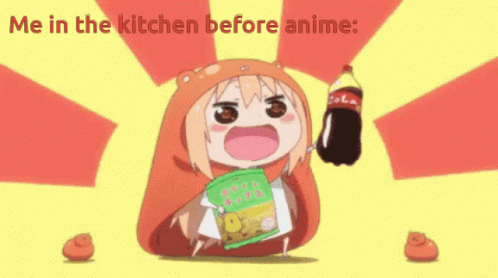Himouto! Umaru-chan Showing Her Coke GIF