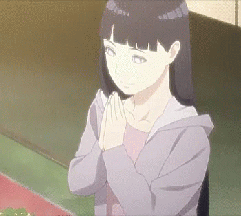 Hinata Hyuga Praying Before Eating GIF