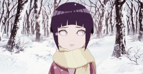 Young Hinata Hyuga In Winter GIF