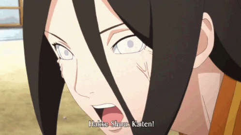 Hinata Hyuga Attacking Naruto GIF