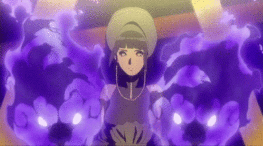 Hinata Hyuga Strong Attack  GIF