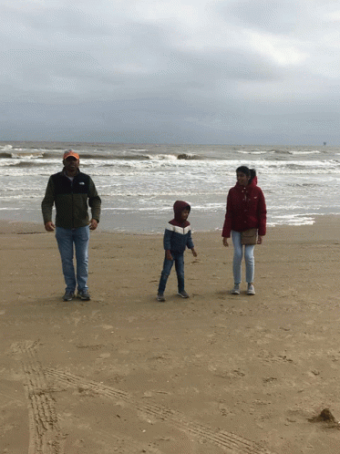 Hip Hip Hooray Of Family In The Beach GIF