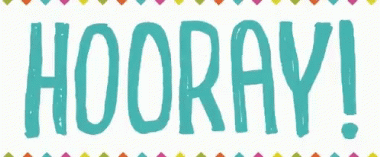 Hip Hip Hooray Dancing Text GIF