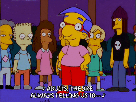 The Simpsons Milhouse Van Houten Hip Thrust GIF