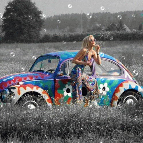 Hippie Car GIF