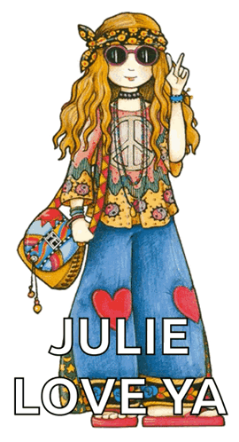 Hippie Girl Julie Love Ya GIF