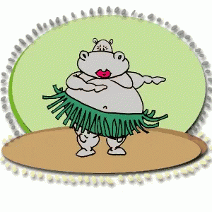 Hippo Dance Hawaiian Style GIF