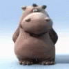 Hippo Pat Thinking About Something GIF