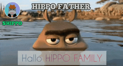 Hippo Saying Hippo Father Hallo Hippo Family GIF