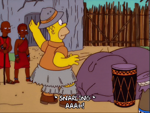 Hippopotamus Snarl Homer Simpsons GIF