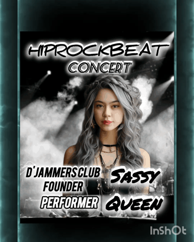 Hiprockbeat Concert Poster With Woman GIF