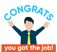 Hired New Job Sticker GIF