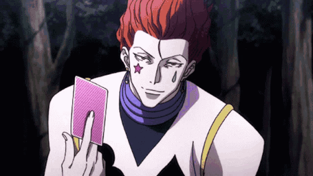 Hisoka Cards Inverted Pyramid GIF