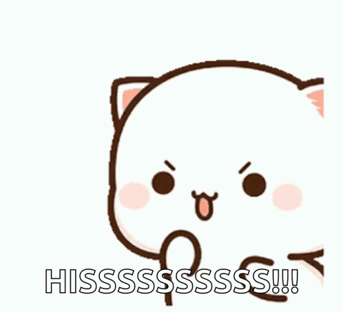 Hissing Cat Cuteness Overload GIF