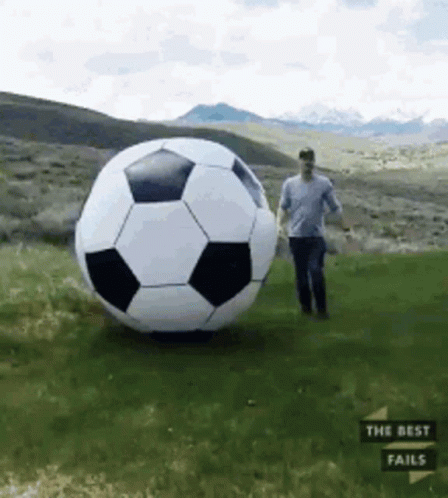 Hit By Huge Football Funny Moment GIF