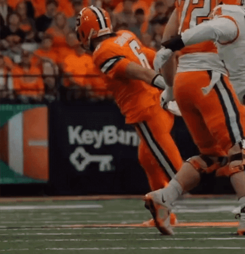 Hit Stick Orange Tackled GIF