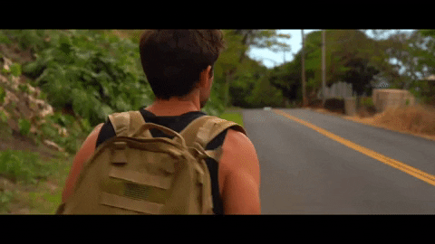 Hitch Hiking On The Road GIF