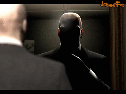 Hitman Looking In The Mirror GIF