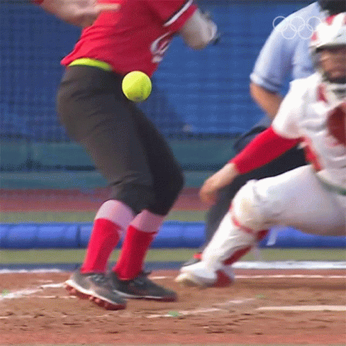 Hitting Ball Mexico Softball Team GIF