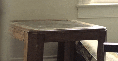 Hitting Glass Box Breaking Into Pieces GIF