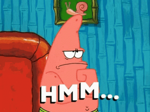 Hmmm Spongebob Patrick Thinking Hard GIF